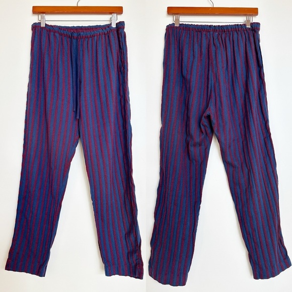 Xirena Navy Blue Red Stripe Pants Size Small - Picture 1 of 9